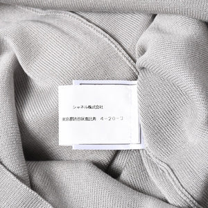 極美品 CHANEL シャネル ココマーク タンクトップ P17742V00943 コットン グレー シルバー金具 中古 4a006354