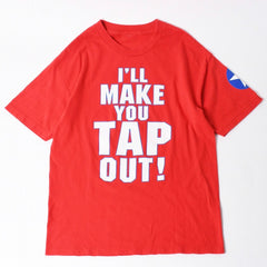 WWF(現WWE) プロレスラー カート アングル ヴィンテージTシャツ 2001年代 レッド サイズ不鮮明 トリコロールカラー 美品 中古 4a006522