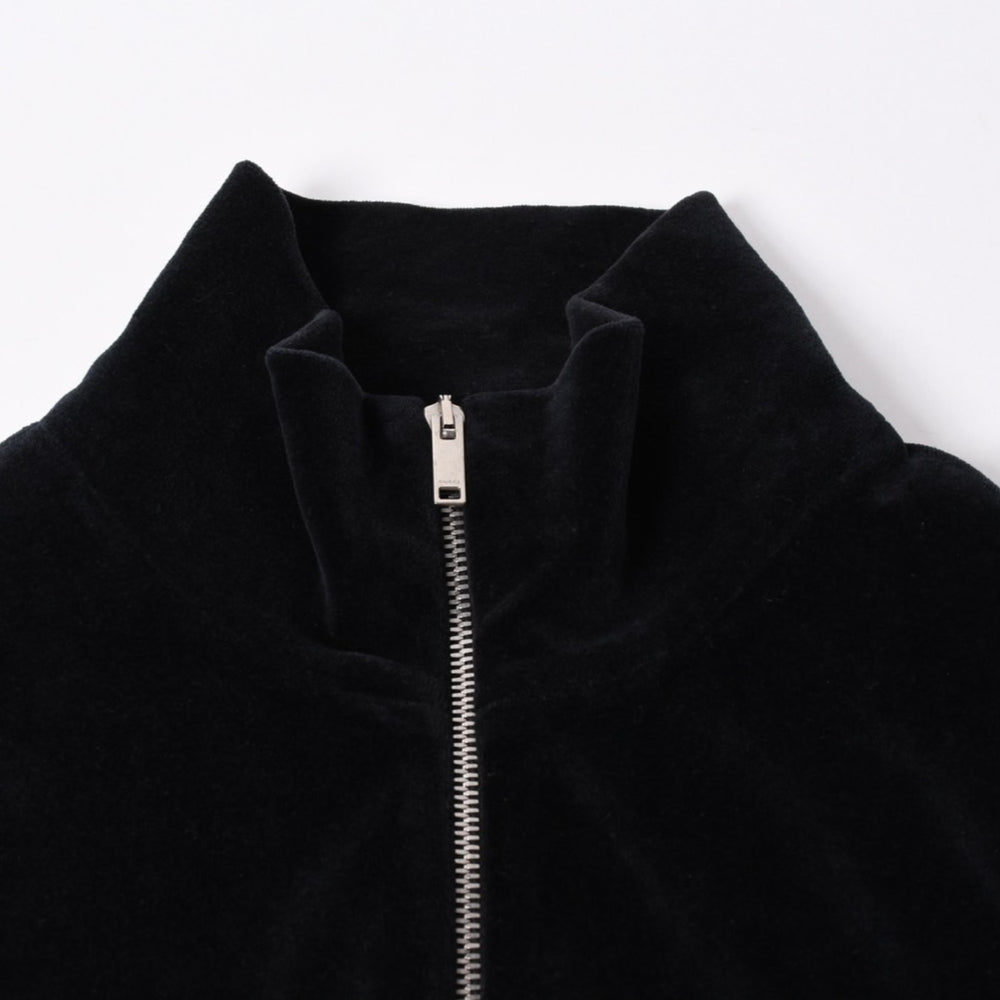 Very Good Condition GUCCI MAISON DE L'AMOR Logo Embroidery Velor Oversized Jacket Black Size S Used 4a006713