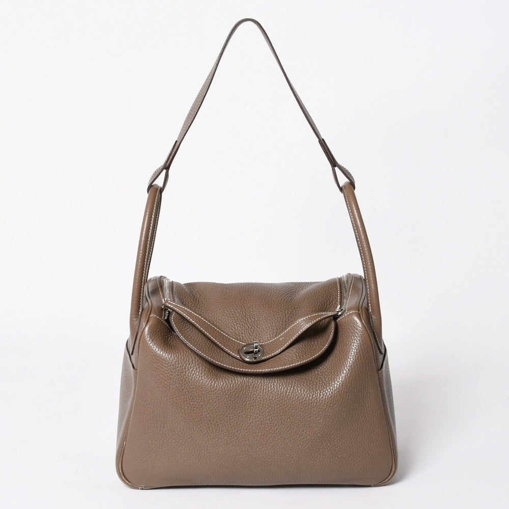 HERMES エルメス 2WAYバッグ リンディ30 エトゥープ ◽︎R刻印 トリヨンクレマンスシルバー金具 美品 中古 4a006656