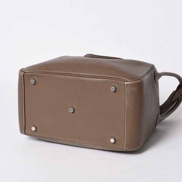 HERMES エルメス 2WAYバッグ リンディ30 エトゥープ A刻印 トリヨンクレマンスシルバー金具 美品 中古 4a006656