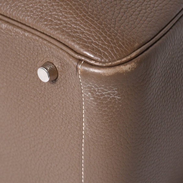 HERMES エルメス 2WAYバッグ リンディ30 エトゥープ A刻印 トリヨンクレマンスシルバー金具 美品 中古 4a006656