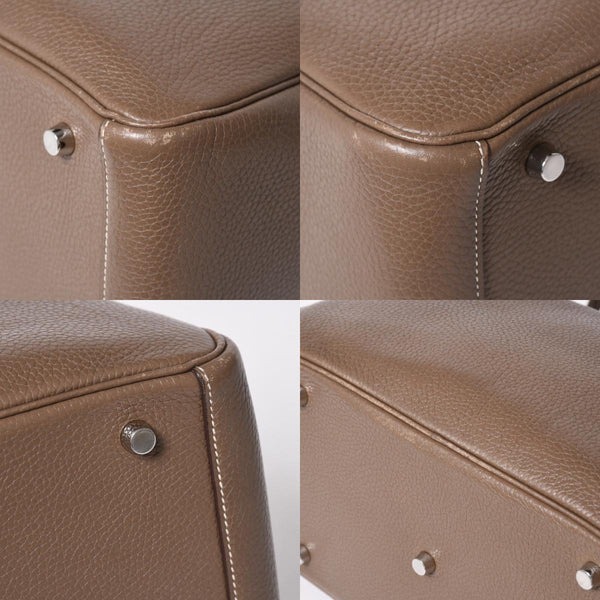 HERMES エルメス 2WAYバッグ リンディ30 エトゥープ A刻印 トリヨンクレマンスシルバー金具 美品 中古 4a006656