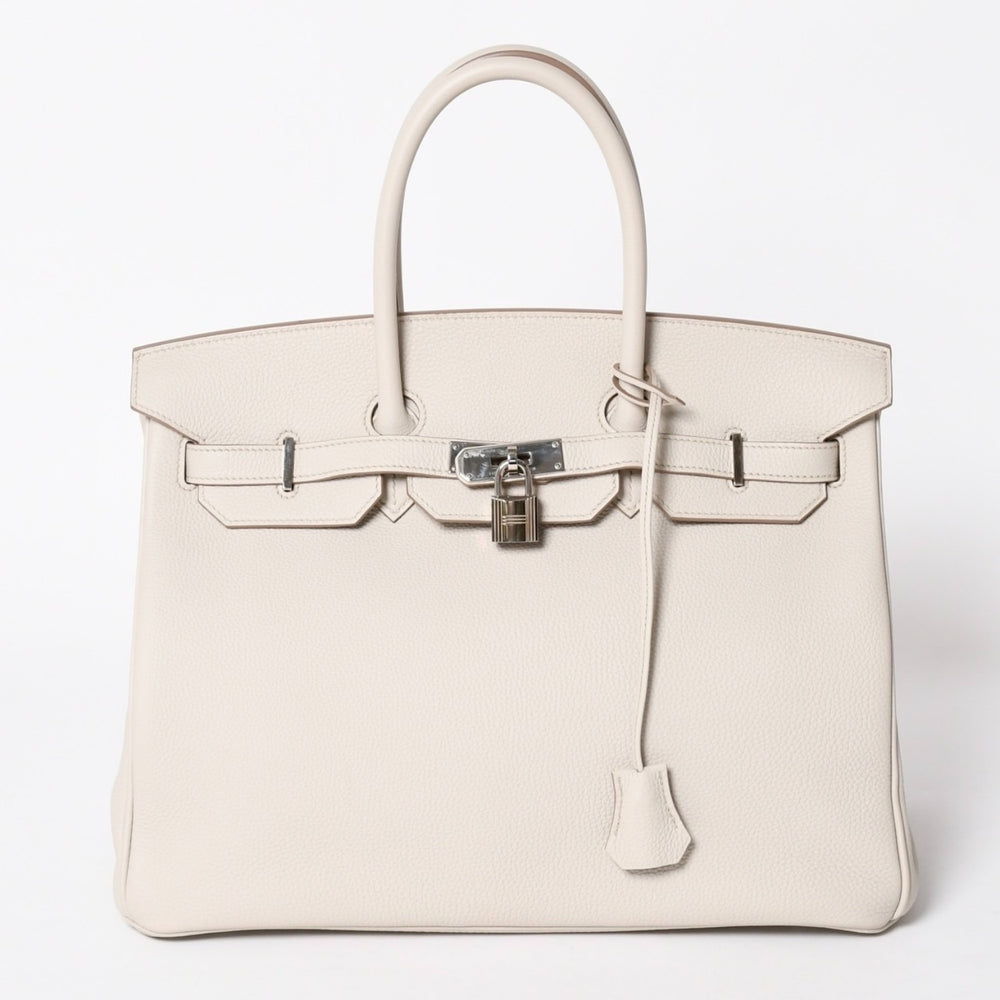 極美品 HERMES エルメス BIRKIN バーキン35 クレ C刻印 シルバー金具 トゴ ハンドバッグ 中古 4a006653