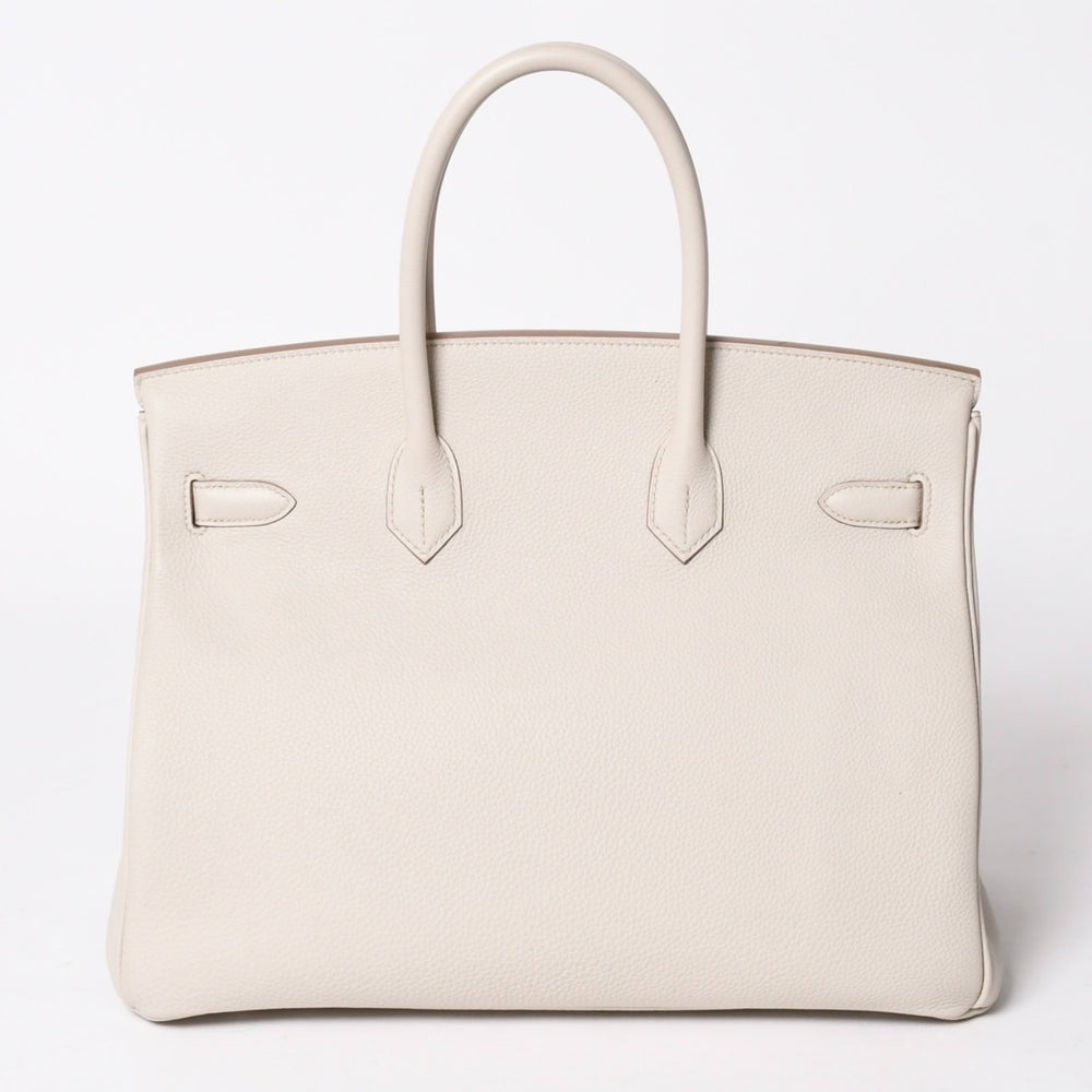 極美品 HERMES エルメス BIRKIN バーキン35 クレ C刻印 シルバー金具 トゴ ハンドバッグ 中古 4a006653