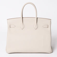 Load the image into the gallery viewer. 極美品 HERMES エルメス BIRKIN バーキン35 クレ C刻印 シルバー金具 トゴ ハンドバッグ 中古 4a006653