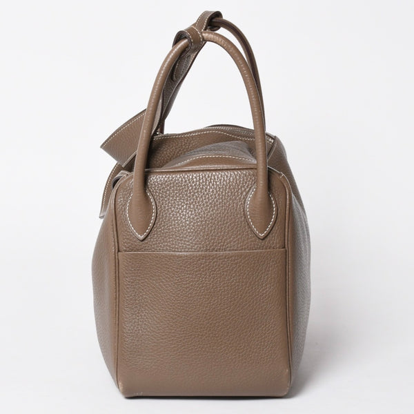 HERMES エルメス 2WAYバッグ リンディ30 エトゥープ A刻印 トリヨンクレマンスシルバー金具 美品 中古 4a006656