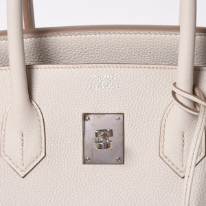 極美品 HERMES エルメス BIRKIN バーキン35 クレ C刻印 シルバー金具 トゴ ハンドバッグ 中古 4a006653