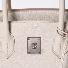 Load the image into the gallery viewer. 極美品 HERMES エルメス BIRKIN バーキン35 クレ C刻印 シルバー金具 トゴ ハンドバッグ 中古 4a006653