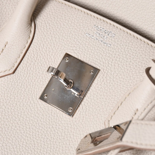極美品 HERMES エルメス BIRKIN バーキン35 クレ C刻印 シルバー金具 トゴ ハンドバッグ 中古 4a006653