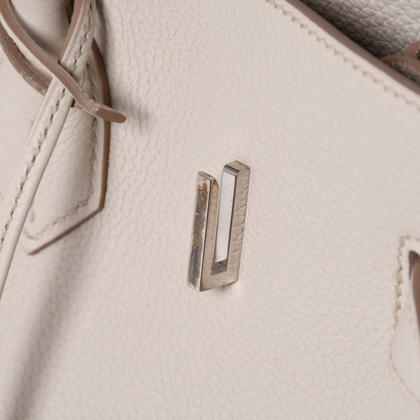 極美品 HERMES エルメス BIRKIN バーキン35 クレ C刻印 シルバー金具 トゴ ハンドバッグ 中古 4a006653