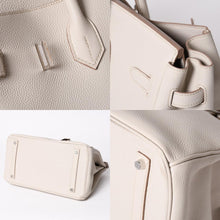 Load the image into the gallery viewer. 極美品 HERMES エルメス BIRKIN バーキン35 クレ C刻印 シルバー金具 トゴ ハンドバッグ 中古 4a006653