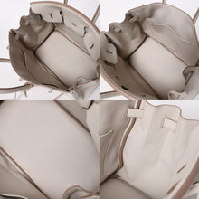 Load the image into the gallery viewer. 極美品 HERMES エルメス BIRKIN バーキン35 クレ C刻印 シルバー金具 トゴ ハンドバッグ 中古 4a006653