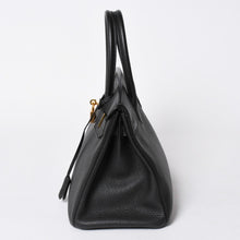 Load the image into the gallery viewer. 極美品 HERMES エルメス バーキン30 ハンドバッグ トゴ ブラック ゴールド金具 A刻印 中古 4a006655