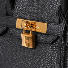 Load the image into the gallery viewer. 極美品 HERMES エルメス バーキン30 ハンドバッグ トゴ ブラック ゴールド金具 A刻印 中古 4a006655