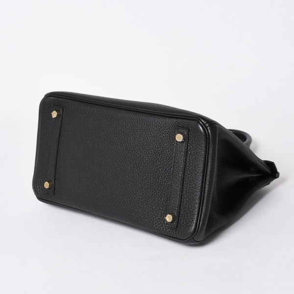 極美品 HERMES エルメス バーキン30 ハンドバッグ トゴ ブラック ゴールド金具 A刻印 中古 4a006655