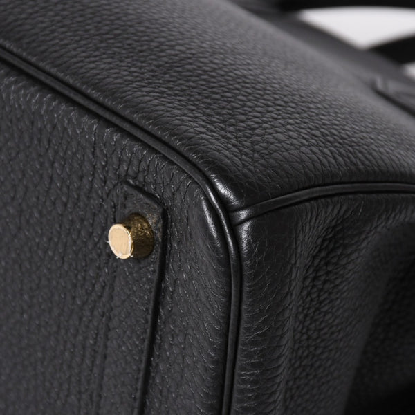 極美品 HERMES エルメス バーキン30 ハンドバッグ トゴ ブラック ゴールド金具 A刻印 中古 4a006655