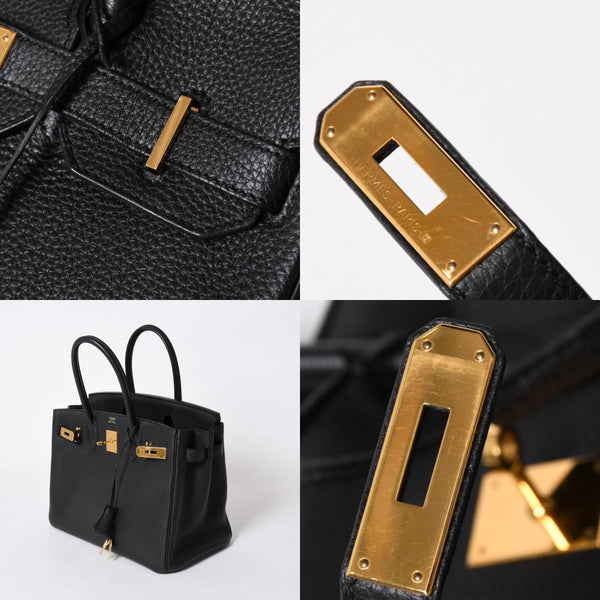 極美品 HERMES エルメス バーキン30 ハンドバッグ トゴ ブラック ゴールド金具 A刻印 中古 4a006655