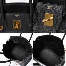 Load the image into the gallery viewer. 極美品 HERMES エルメス バーキン30 ハンドバッグ トゴ ブラック ゴールド金具 A刻印 中古 4a006655