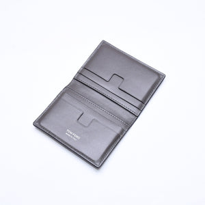 極美品 TOM FORD トムフォード 2つ折り Card Case カードケース 名刺入れ 財布 クロコ調 型押し グレー 中古 4a006726
