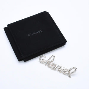 新品同様品 CHANEL シャネル バレッタ ロゴ GP ラインストーン フェイクパール シャンパンゴールド B19K刻印 AB2850 中古 4a006572