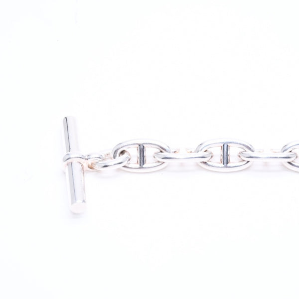 HERMES エルメス シェーヌダンクル GM ブレスレット H101672B 重量約75.90g 14コマ シルバー925 全長約24cm 美品 中古 4a006815