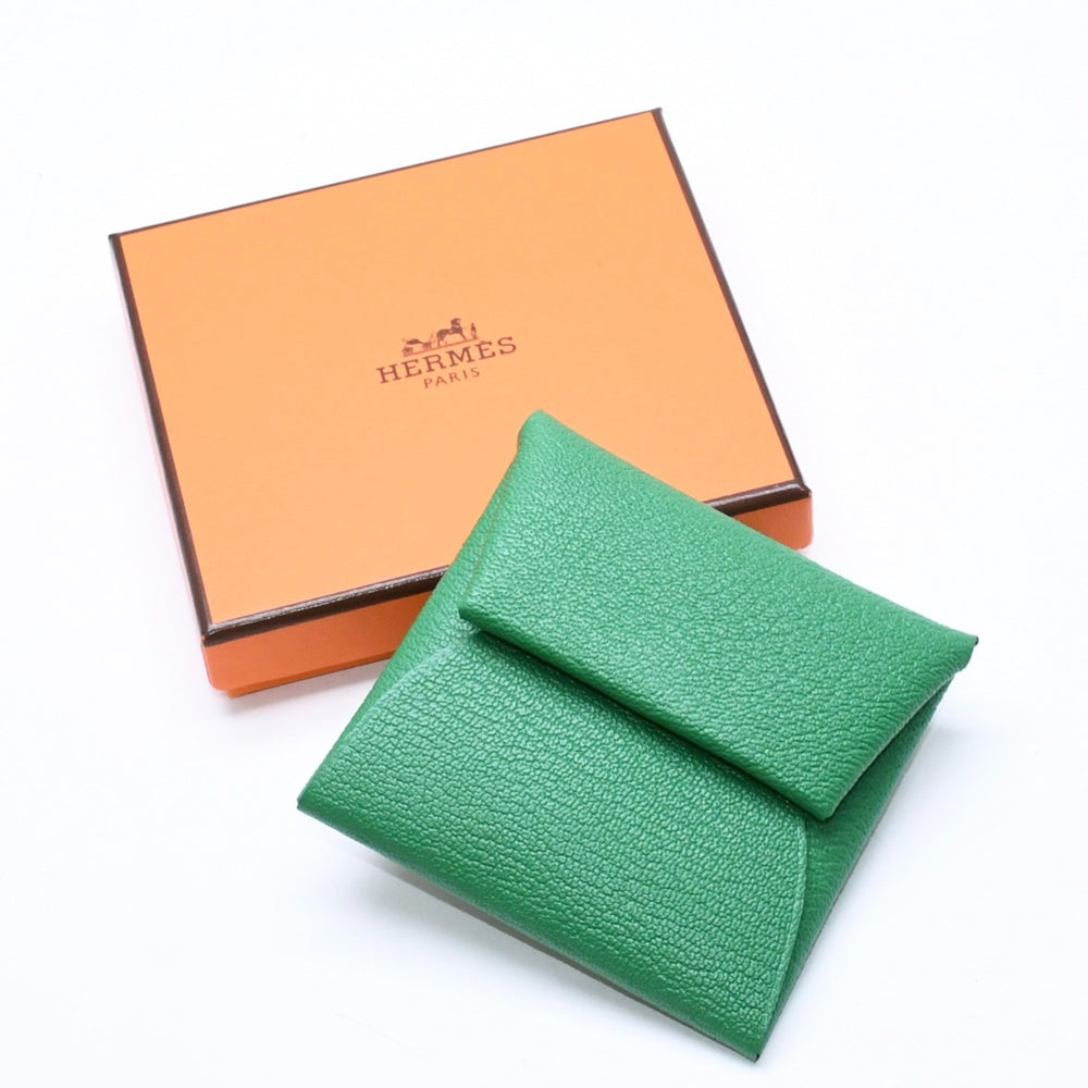 新品同様品 HERMES エルメス 財布 コインケース 小銭入れ バスティア アザップグリーン グリーン W刻印 中古 4a006665