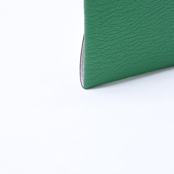 新品同様品 HERMES エルメス 財布 コインケース 小銭入れ バスティア アザップグリーン グリーン W刻印 中古 4a006665