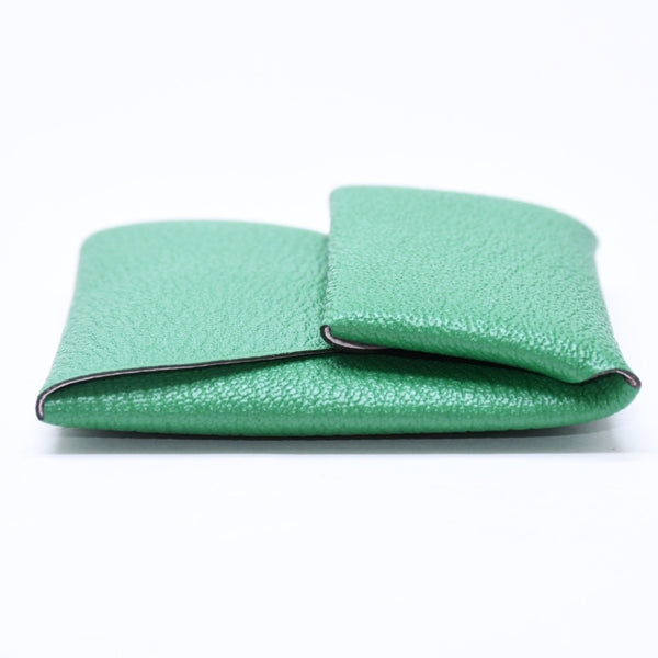 新品同様品 HERMES エルメス 財布 コインケース 小銭入れ バスティア アザップグリーン グリーン W刻印 中古 4a006665