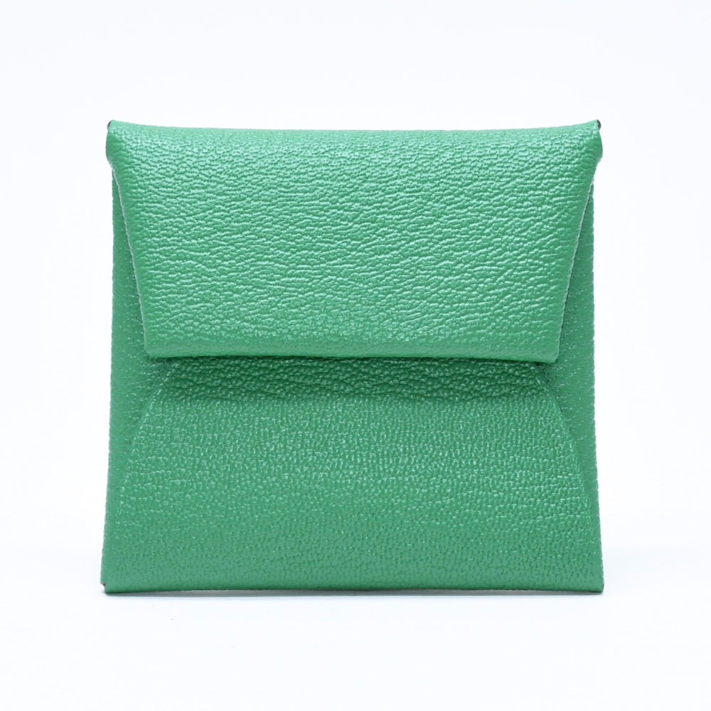 新品同様品 HERMES エルメス 財布 コインケース 小銭入れ バスティア アザップグリーン グリーン W刻印 中古 4a006665