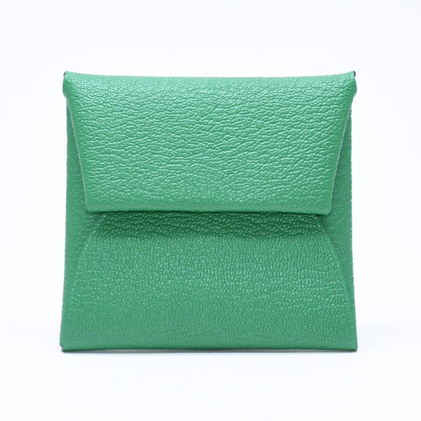 新品同様品 HERMES エルメス 財布 コインケース 小銭入れ バスティア アザップグリーン グリーン W刻印 中古 4a006665