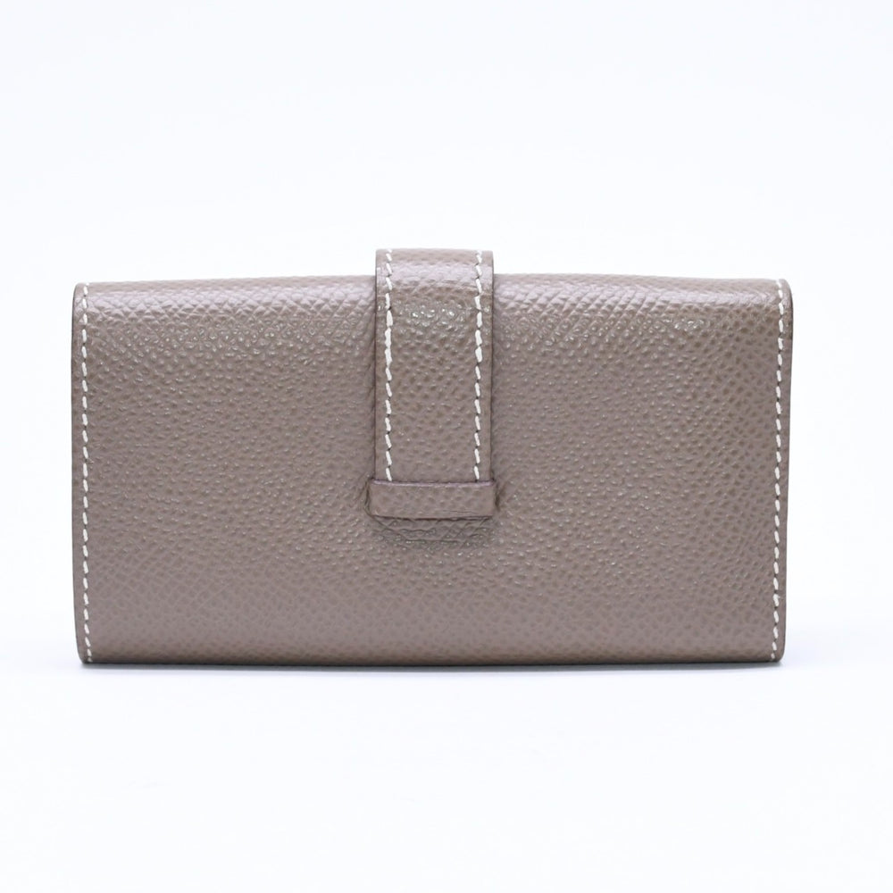 HERMES エルメス 4連 キーケース ベアン エトゥープ エプソン シルバー金具 W刻印 ヴォーエプソン 美品 中古 4a006608