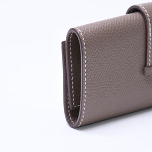HERMES エルメス 4連 キーケース ベアン エトゥープ エプソン シルバー金具 W刻印 ヴォーエプソン 美品 中古 4a006608