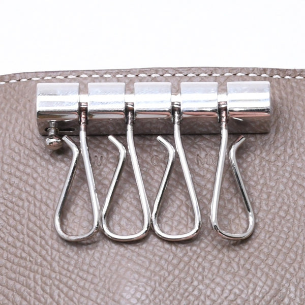 HERMES エルメス 4連 キーケース ベアン エトゥープ エプソン シルバー金具 W刻印 ヴォーエプソン 美品 中古 4a006608