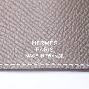 HERMES エルメス 4連 キーケース ベアン エトゥープ エプソン シルバー金具 W刻印 ヴォーエプソン 美品 中古 4a006608