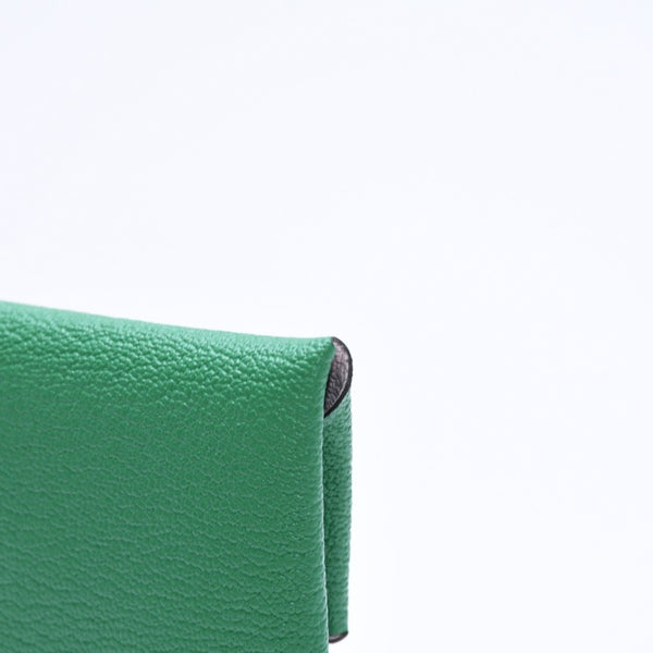 新品同様品 HERMES エルメス 財布 コインケース 小銭入れ バスティア アザップグリーン グリーン W刻印 中古 4a006665