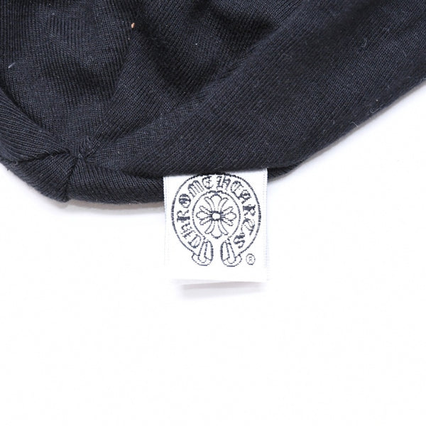 極美品 CHROME HEARTS クロムハーツ サーマル ビーニー ニットキャップ FUCK YOU 刺繍 ブラック 中古 4a006578
