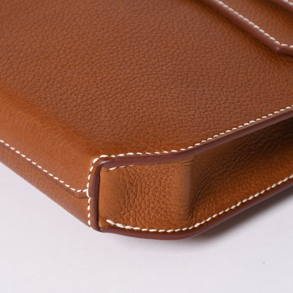 新品同様 HEMRES エルメス クラッチバッグ ケリーデペッシュ25 ヴォーバレニア W刻印 クラッチ シルバー金具 中古 4a006589