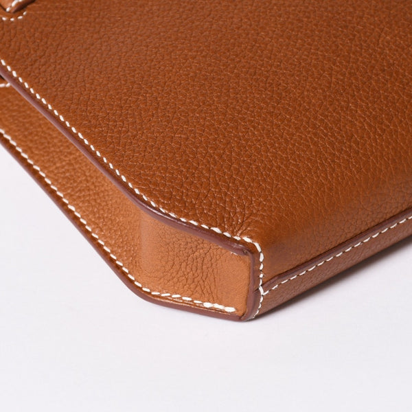 新品同様 HEMRES エルメス クラッチバッグ ケリーデペッシュ25 ヴォーバレニア W刻印 クラッチ シルバー金具 中古 4a006589