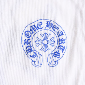 CHROME HEARTS クロムハーツ ヴィンテージ ヴァイン CHプラス デザイン タンクトップ ホワイト ブラック ブルー サイズL 美品 中古 4a006684