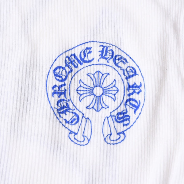 CHROME HEARTS クロムハーツ ヴィンテージ ヴァイン CHプラス デザイン タンクトップ ホワイト ブラック ブルー サイズL 美品 中古 4a006684