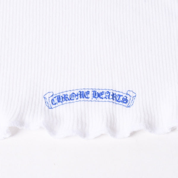 CHROME HEARTS クロムハーツ ヴィンテージ ヴァイン CHプラス デザイン タンクトップ ホワイト ブラック ブルー サイズL 美品 中古 4a006684
