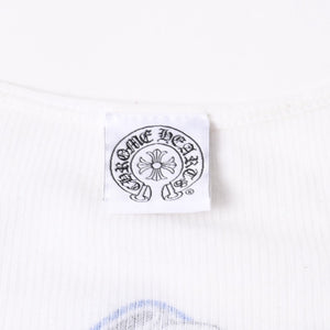 CHROME HEARTS クロムハーツ ヴィンテージ ヴァイン CHプラス デザイン タンクトップ ホワイト ブラック ブルー サイズL 美品 中古 4a006684