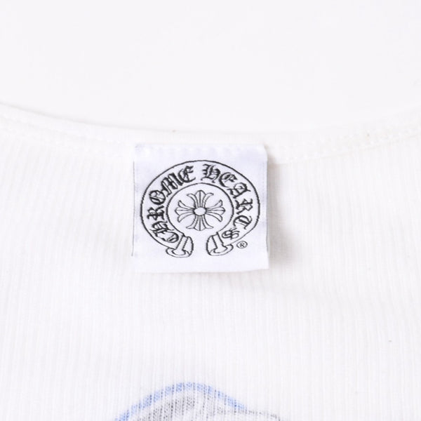 CHROME HEARTS クロムハーツ ヴィンテージ ヴァイン CHプラス デザイン タンクトップ ホワイト ブラック ブルー サイズL 美品 中古 4a006684