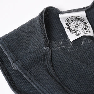CHROME HEARTS クロムハーツ オールドイングリッシュ サイドロゴ タンクトップ コットン ブラック ホワイト サイズM 良品 中古 4a006691