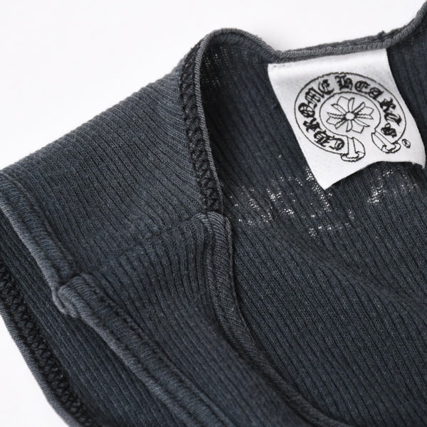 CHROME HEARTS クロムハーツ オールドイングリッシュ サイドロゴ タンクトップ コットン ブラック ホワイト サイズM 良品 中古 4a006691