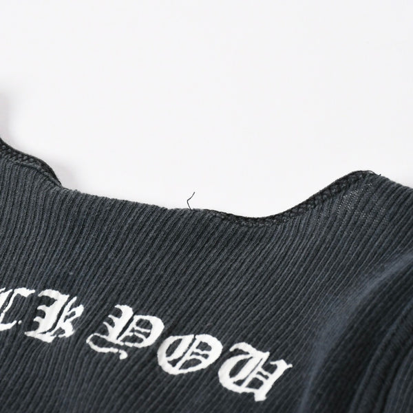 CHROME HEARTS クロムハーツ オールドイングリッシュ サイドロゴ タンクトップ コットン ブラック ホワイト サイズM 良品 中古 4a006691