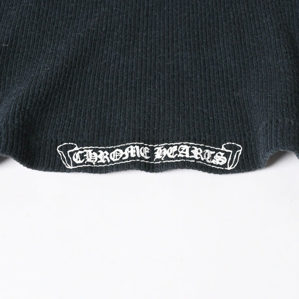 CHROME HEARTS クロムハーツ オールドイングリッシュ サイドロゴ タンクトップ コットン ブラック ホワイト サイズM 良品 中古 4a006691