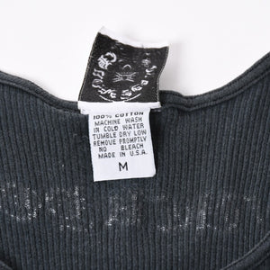 CHROME HEARTS クロムハーツ オールドイングリッシュ サイドロゴ タンクトップ コットン ブラック ホワイト サイズM 良品 中古 4a006691