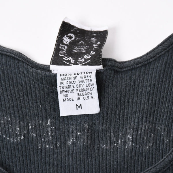 CHROME HEARTS クロムハーツ オールドイングリッシュ サイドロゴ タンクトップ コットン ブラック ホワイト サイズM 良品 中古 4a006691